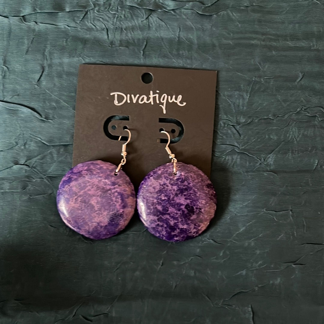 Purple earrings