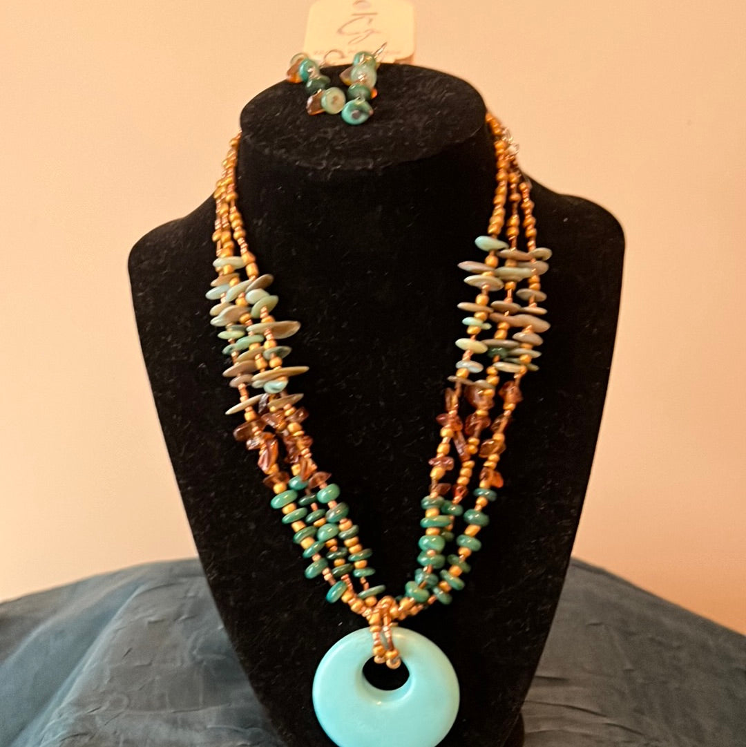 Turquoise & Gold Set