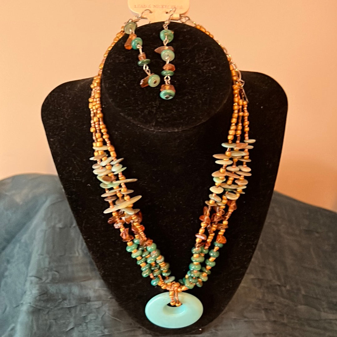 Turquoise & Gold Set